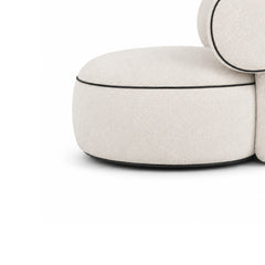 Moon Wooden Plush Armchair