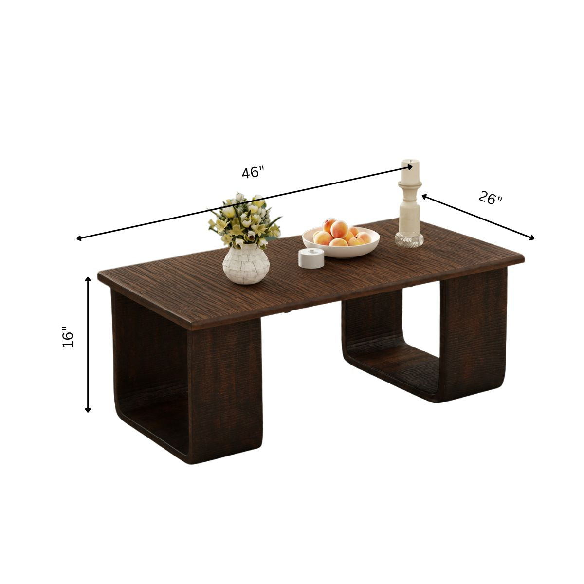 Cage Rectangular Top Solid Wood Center Table