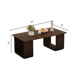Cage Rectangular Top Solid Wood Center Table