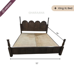 Kavya 100% Solid Wood Bed - Beds - Gharaana
