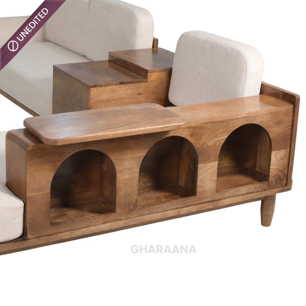 Cara Custom Wooden Upholstered Sofa & Daybed - Sofas - Gharaana