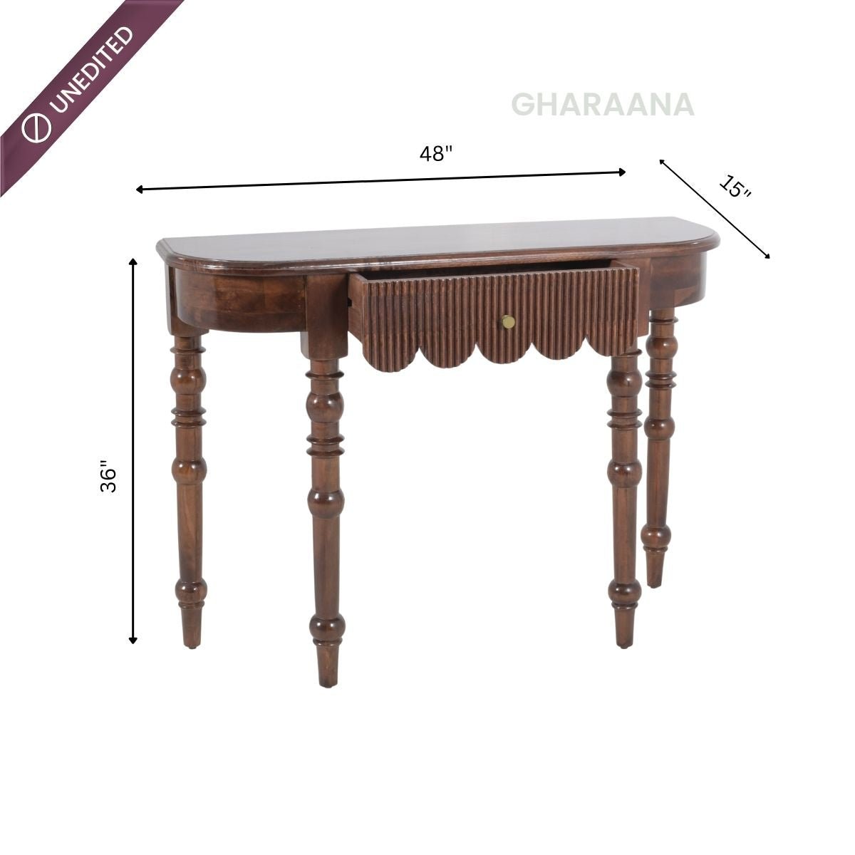 Sama Wooden Console Table - Console Tables - Gharaana
