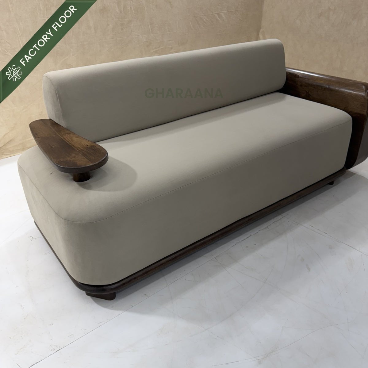 Monte Plush Wooden Upholstered Sofa Set - Sofas - Gharaana