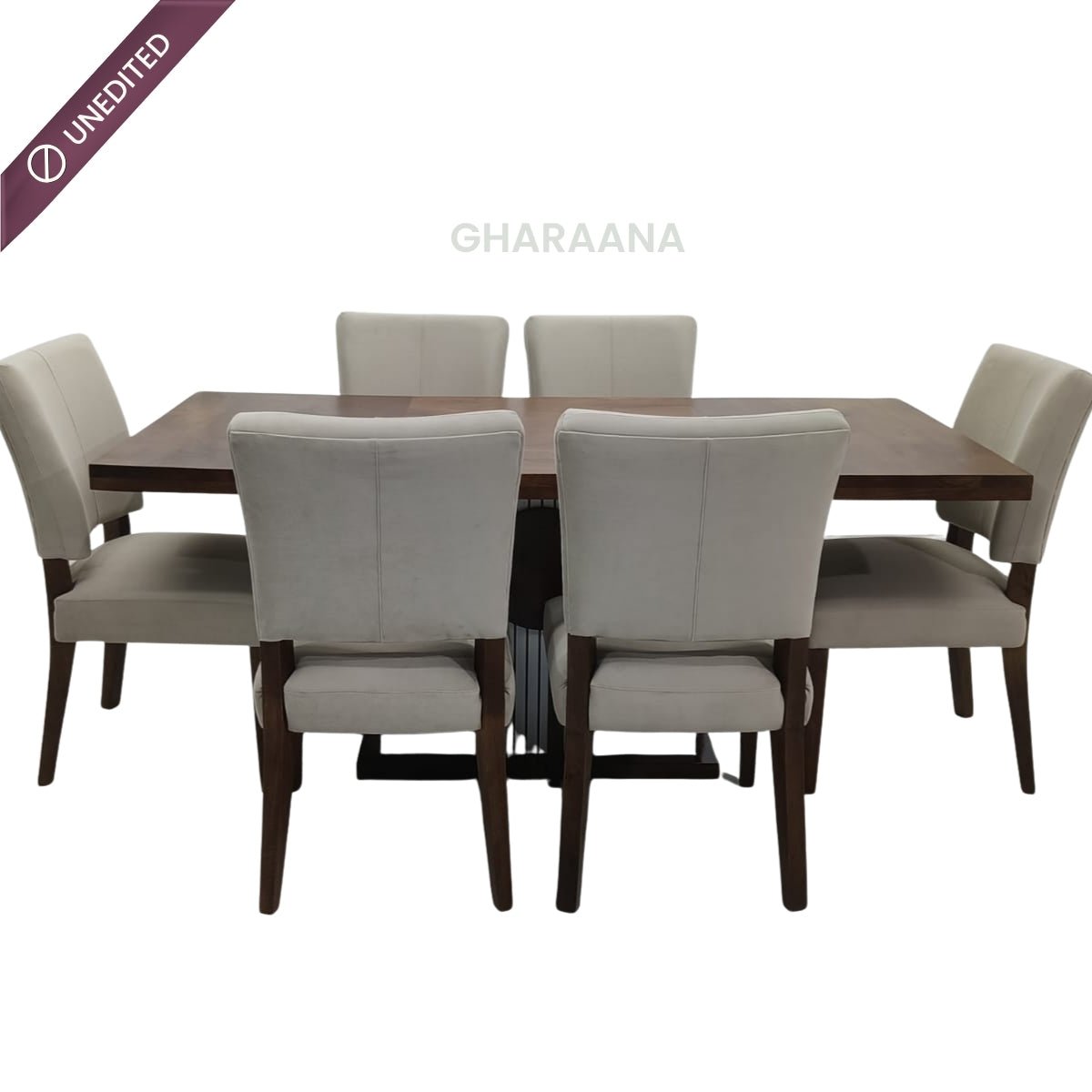 Sunburst Wooden Dining Table Set - Dining Set - Gharaana
