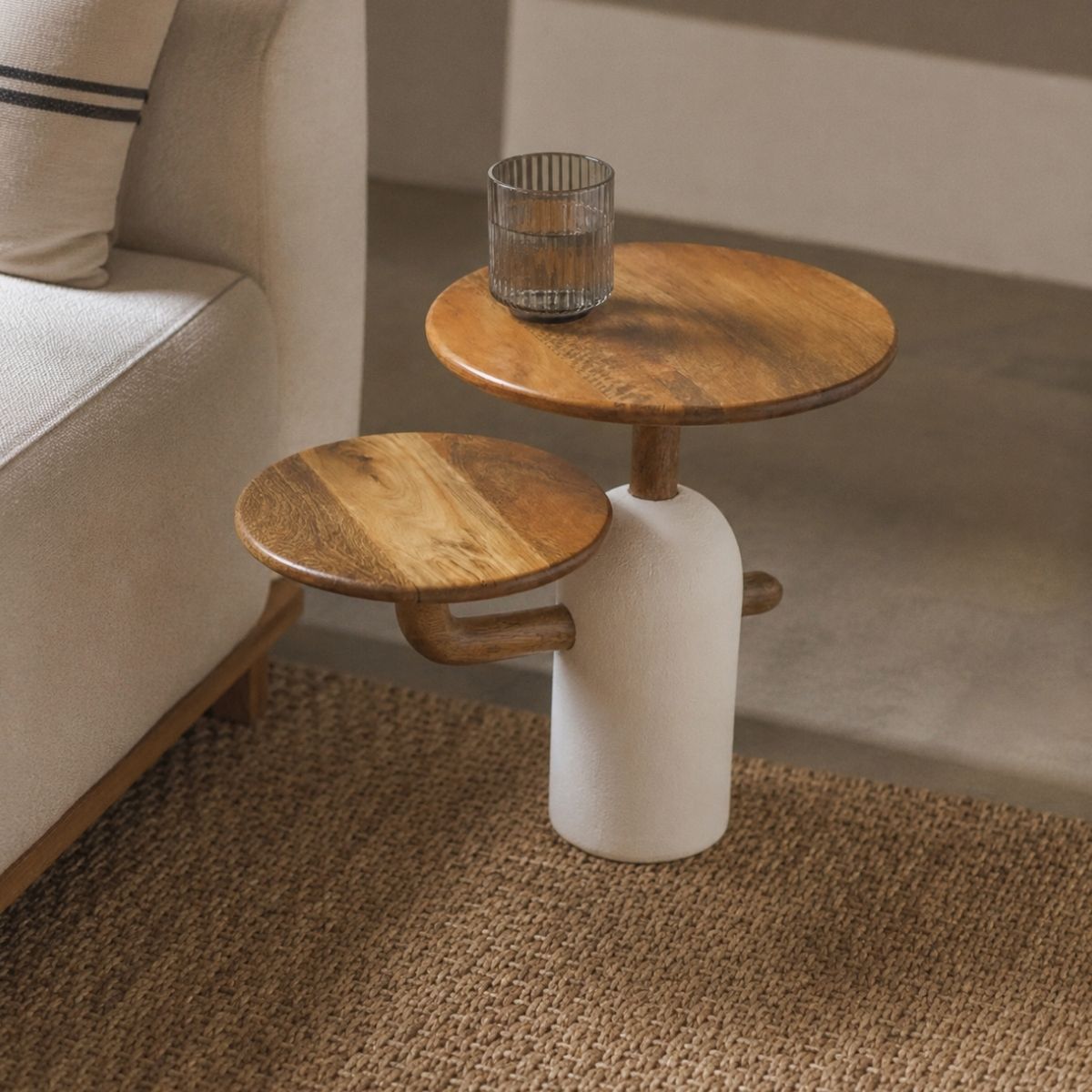 Aurum Wooden Side Table - Side Tables - Gharaana