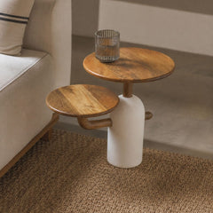 Aurum Wooden Side Table - Side Tables - Gharaana