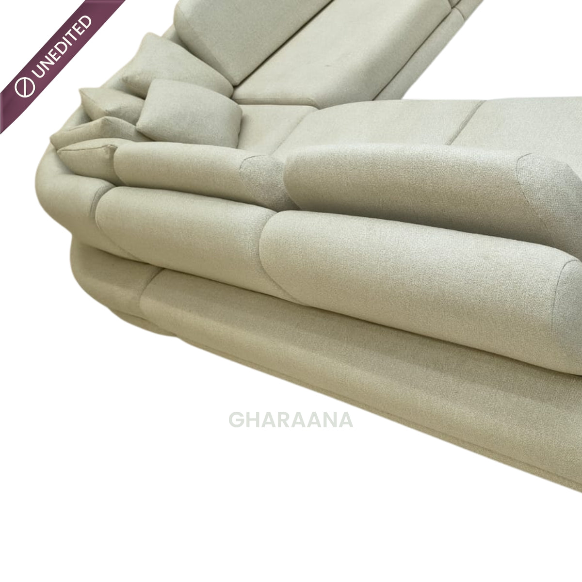 Monarch Wooden Upholstered L-Shaped Sofa Set (Left Aligment)