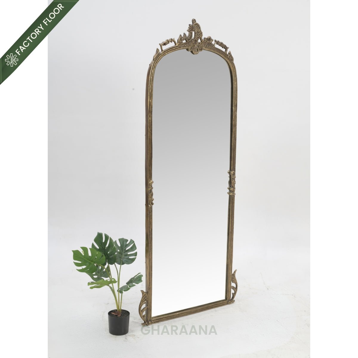 Victorian Arched Full-length Mirror - Mirrors - Gharaana