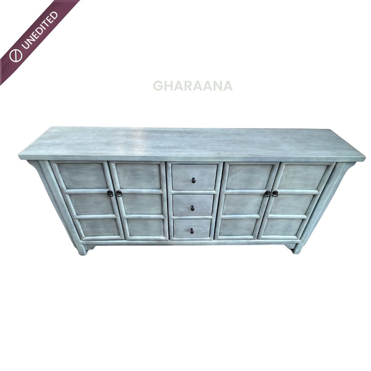 Melange Wooden 6FT Console - Credenza Hutches - Gharaana