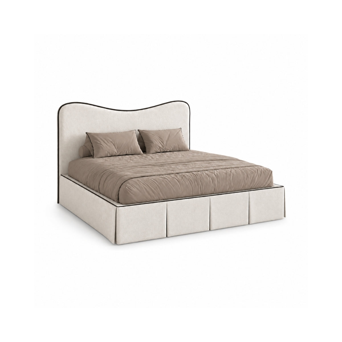 Nova 100% Solid Wood Upholstered Bed