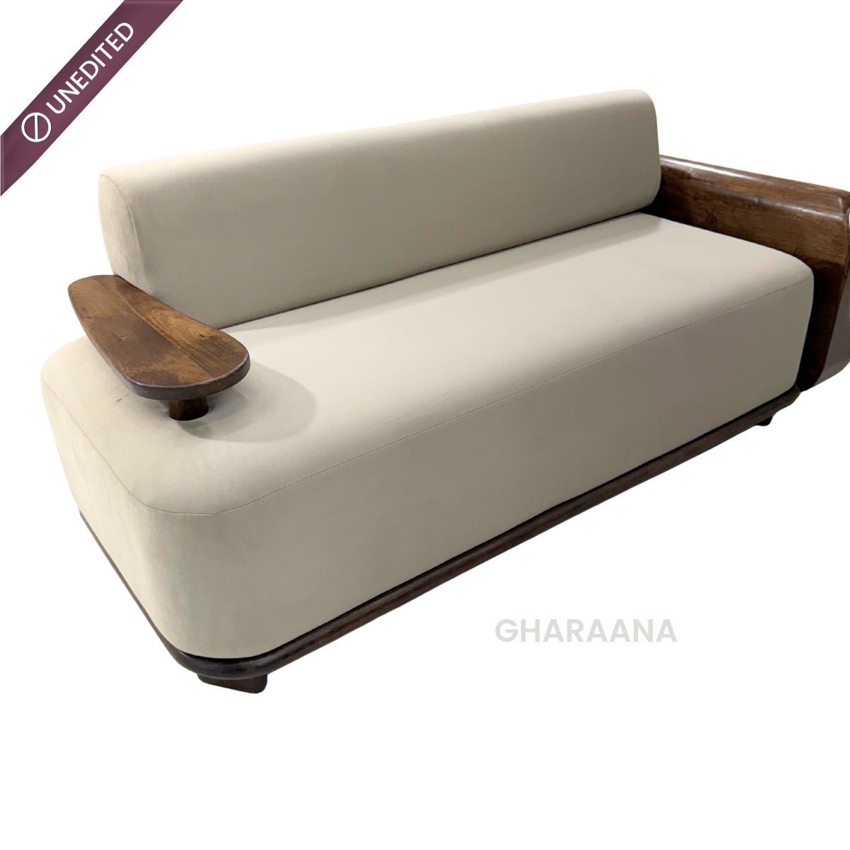 Monte Plush Wooden Upholstered Sofa Set - Sofas - Gharaana