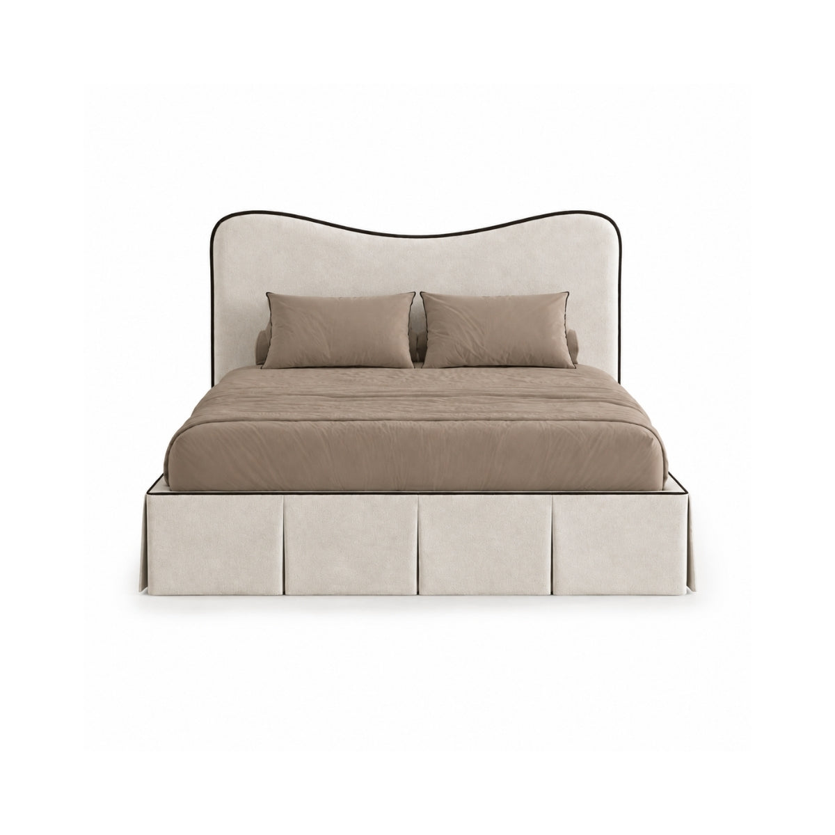 Nova 100% Solid Wood Upholstered Bed