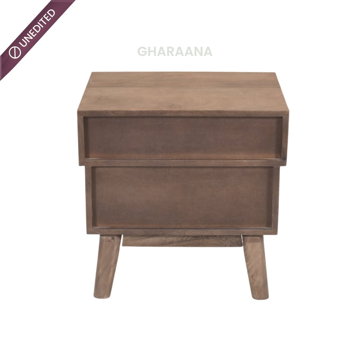 Harvey 100% Solid Wood Leatherette Bed with Bedside Tables - Beds - Gharaana