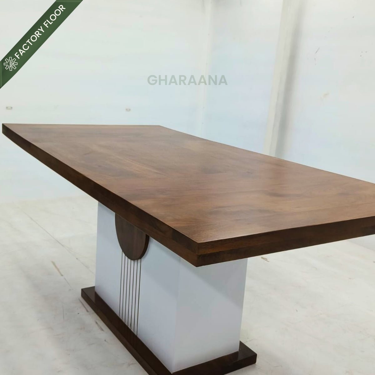 Sunburst Wooden Dining Table Set - Dining Set - Gharaana