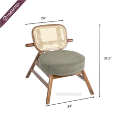 Abby Armchairs with Saaya Side Table Combo (Set of 3) - Armchairs - Gharaana