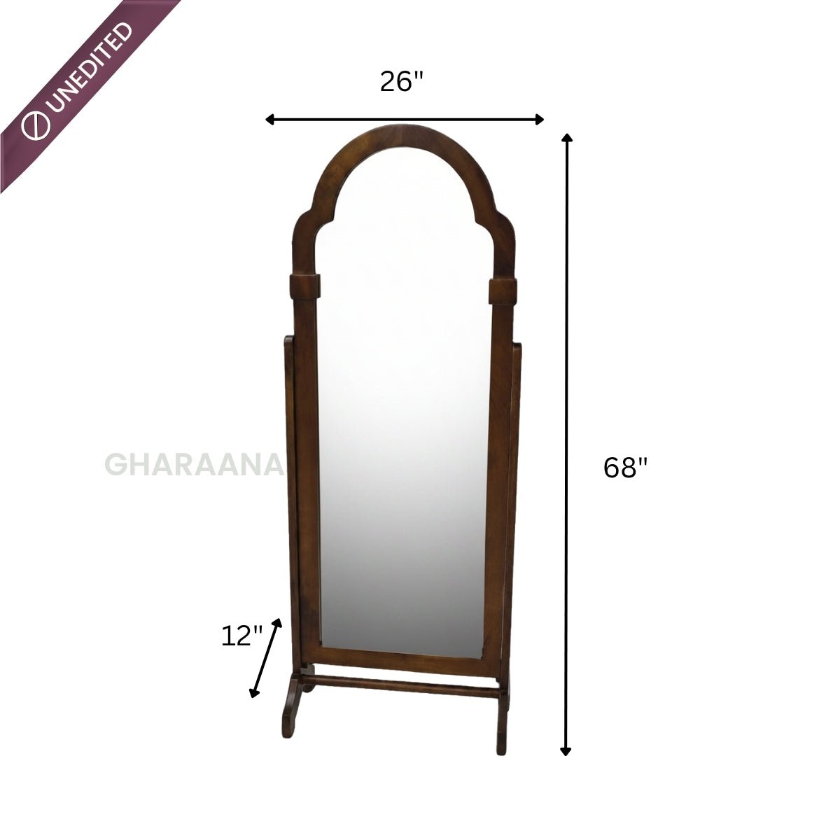Jharokha Wooden Full-Length Cheval Mirror - Mirrors - Gharaana
