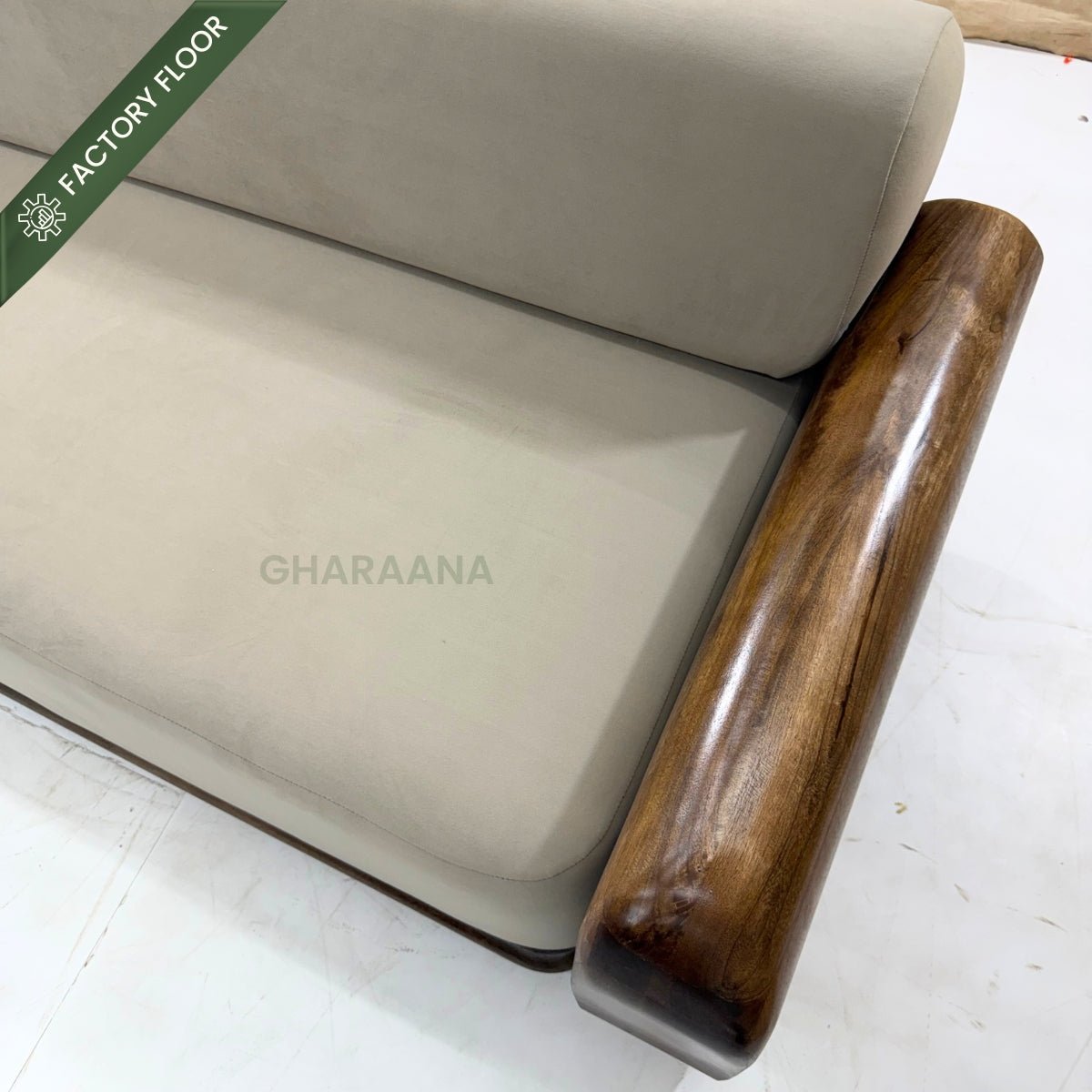 Monte Plush Wooden Upholstered Sofa Set - Sofas - Gharaana