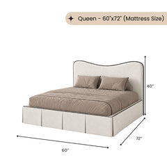 Nova 100% Solid Wood Upholstered Bed