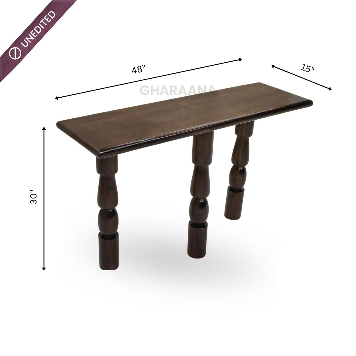 Ohm Wooden Console Table - Console Tables - Gharaana