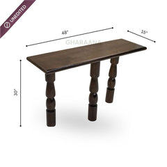 Ohm Wooden Console Table - Console Tables - Gharaana
