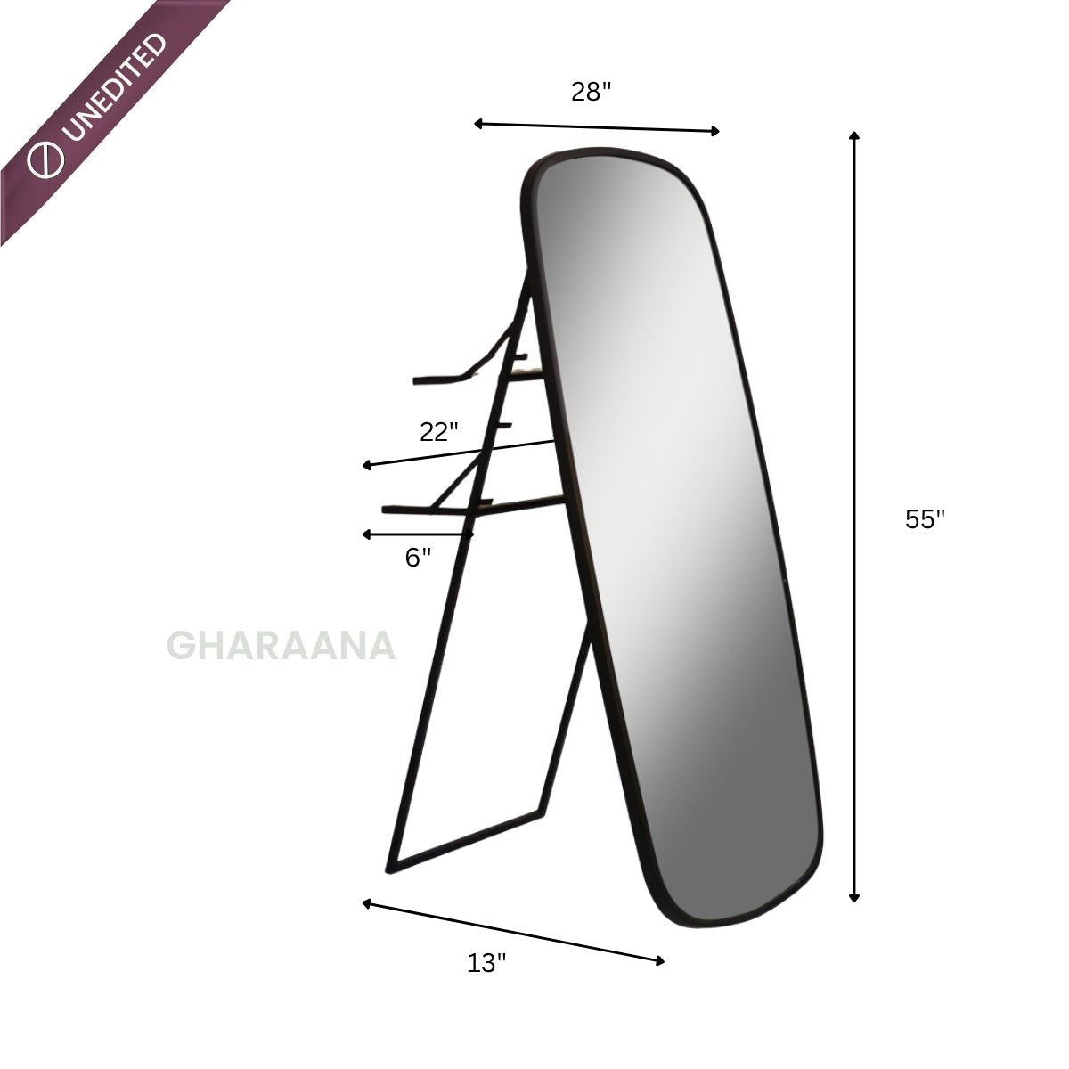 Ohana Full-length Mirror with Stand - Mirrors - Gharaana