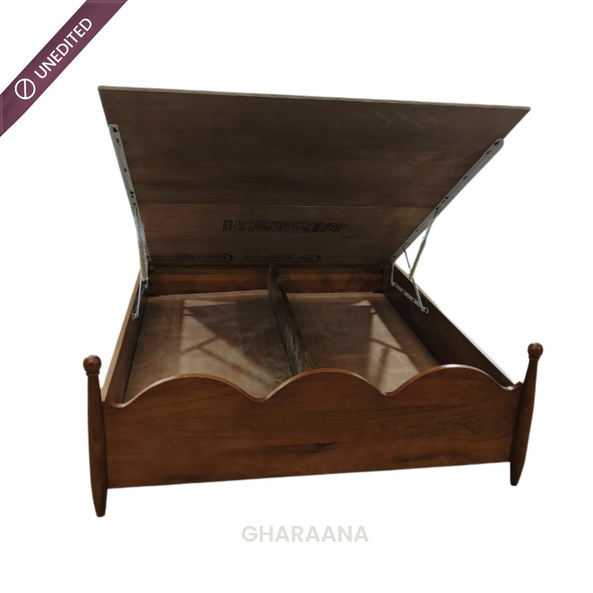 Lavanya 100% Solid Wood Bed - Beds - Gharaana