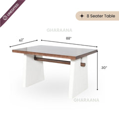 Vaayu Wooden Dining Table Set - Dining Set - Gharaana
