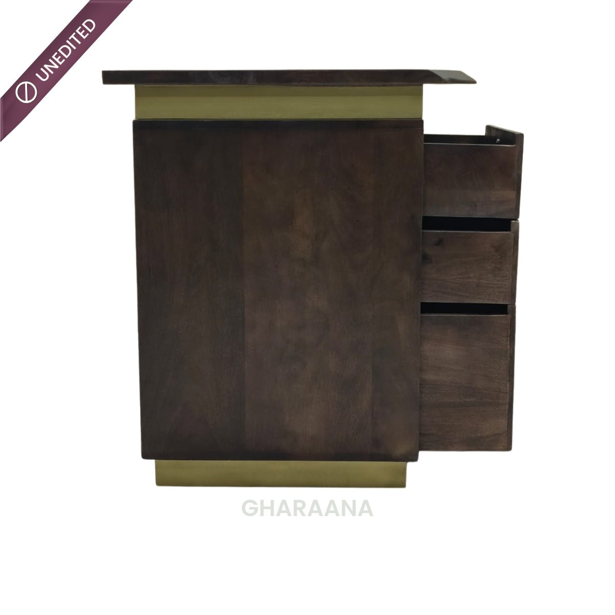 Nook Wooden Storage Table - Office Desk - Gharaana