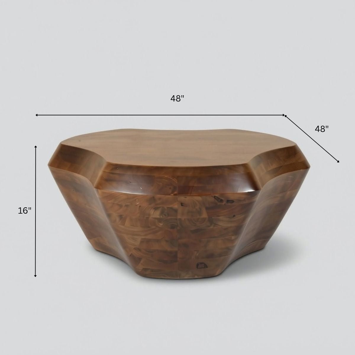 Fluid Modern Solid Wood Coffee Table - Centre Tables - Gharaana