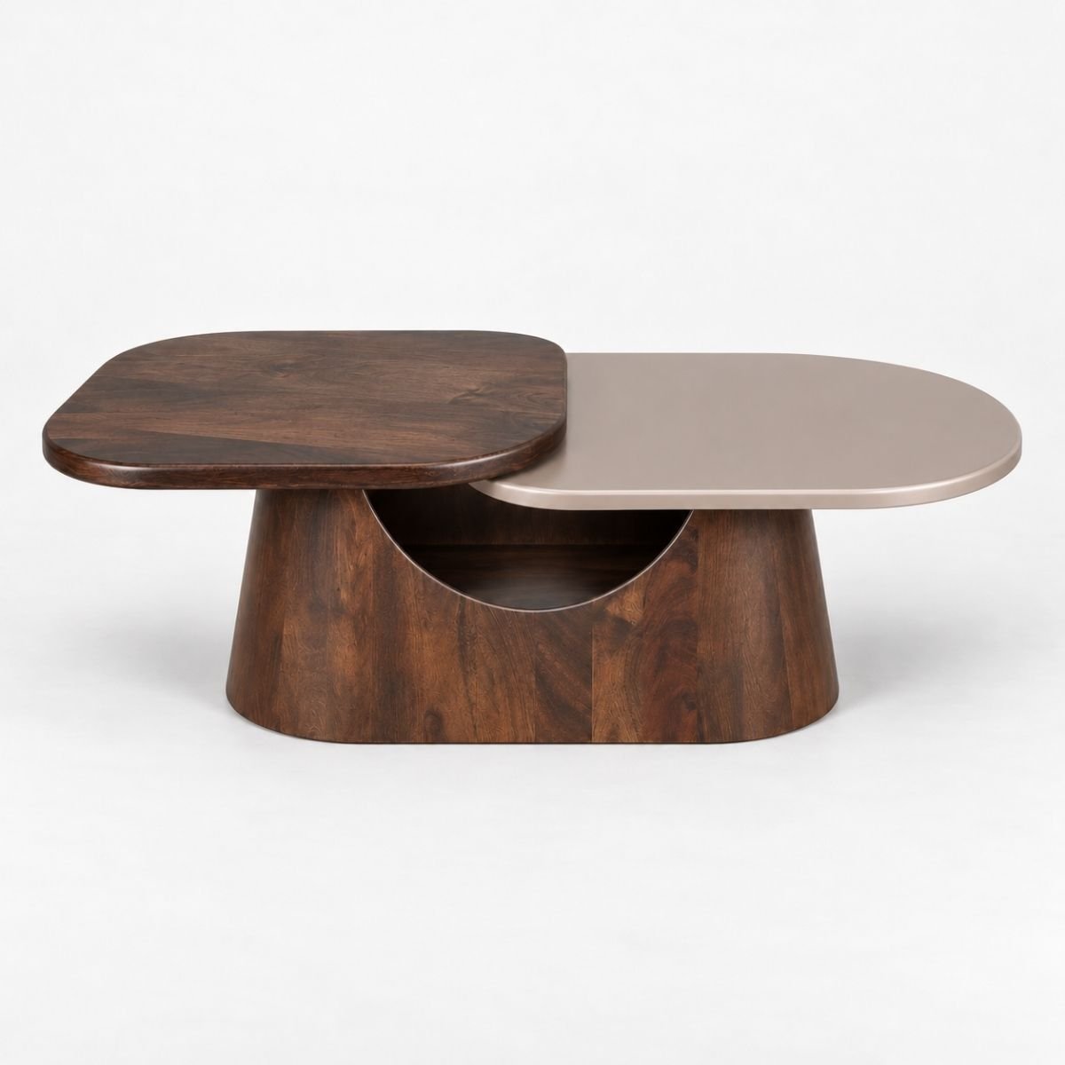 Bruno Solid Wood 2-Tier Center Table - Centre Tables - Gharaana