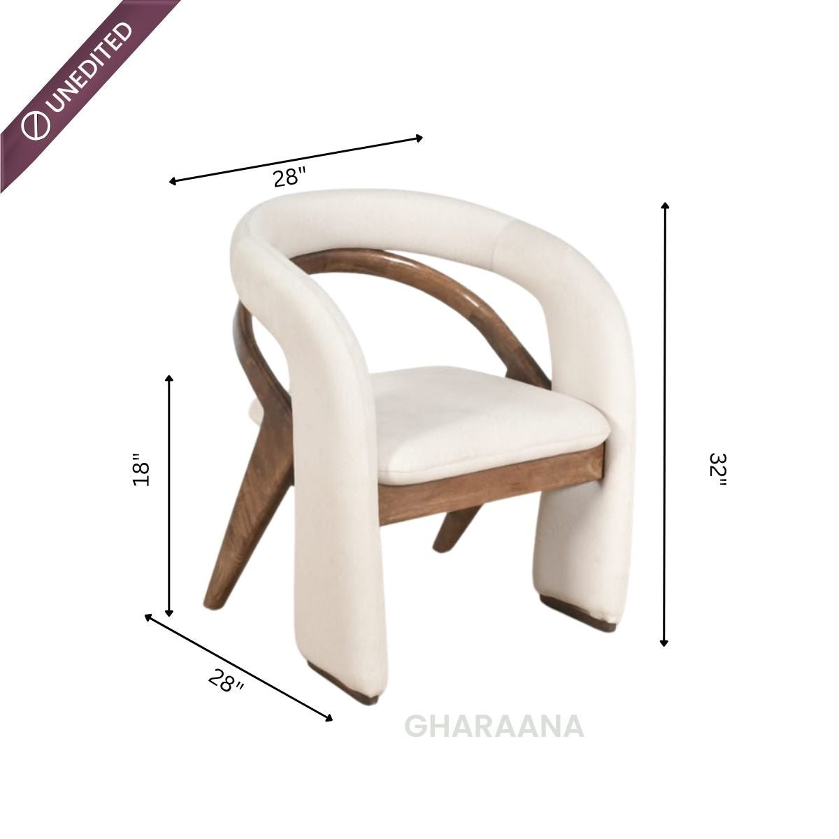 Ramya Armchairs with Dove Side Table Combo (Set of 3) - Armchairs - Gharaana