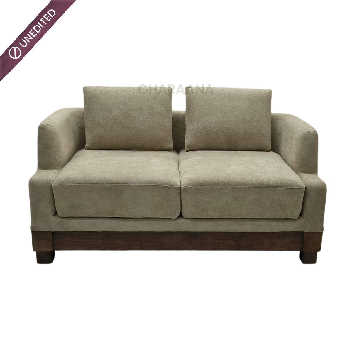 Nestra Plush Wooden Upholstered Sofa Set - Sofas - Gharaana