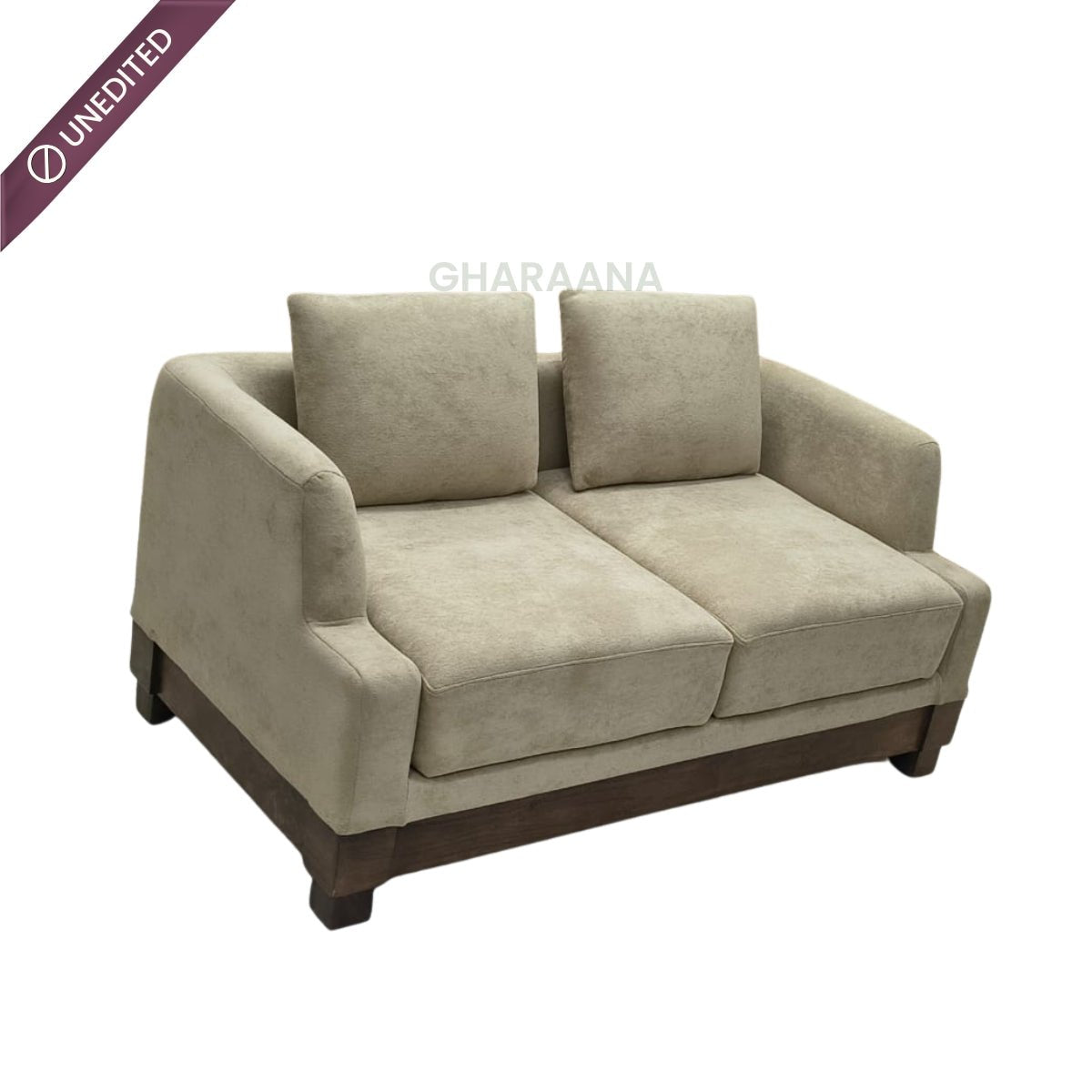 Nestra Plush Wooden Upholstered Sofa Set - Sofas - Gharaana
