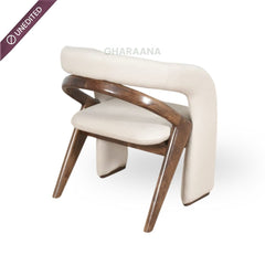 Ramya Armchairs with Dove Side Table Combo (Set of 3) - Armchairs - Gharaana