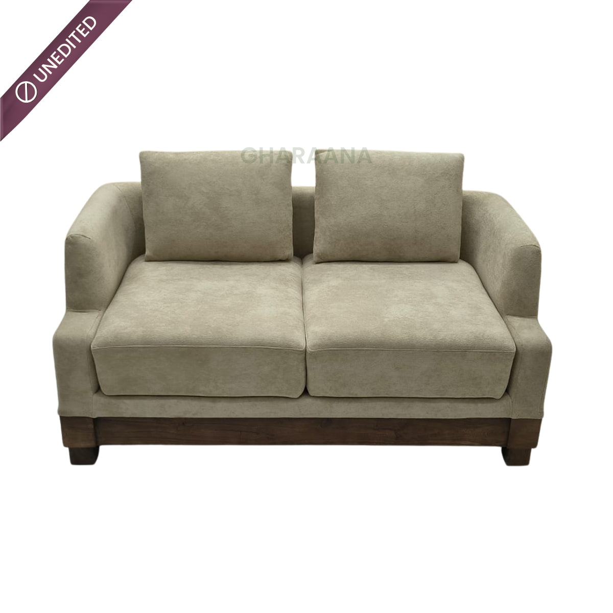 Nestra Plush Wooden Upholstered Sofa Set - Sofas - Gharaana