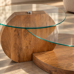 Bunch Glass Top Nesting Centre Table - Centre Tables - Gharaana