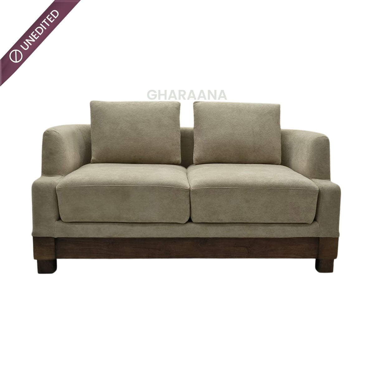 Nestra Plush Wooden Upholstered Sofa Set - Sofas - Gharaana