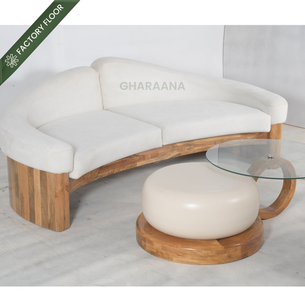 Karma Custom Wooden Upholstered Sofa - Sofas - Gharaana
