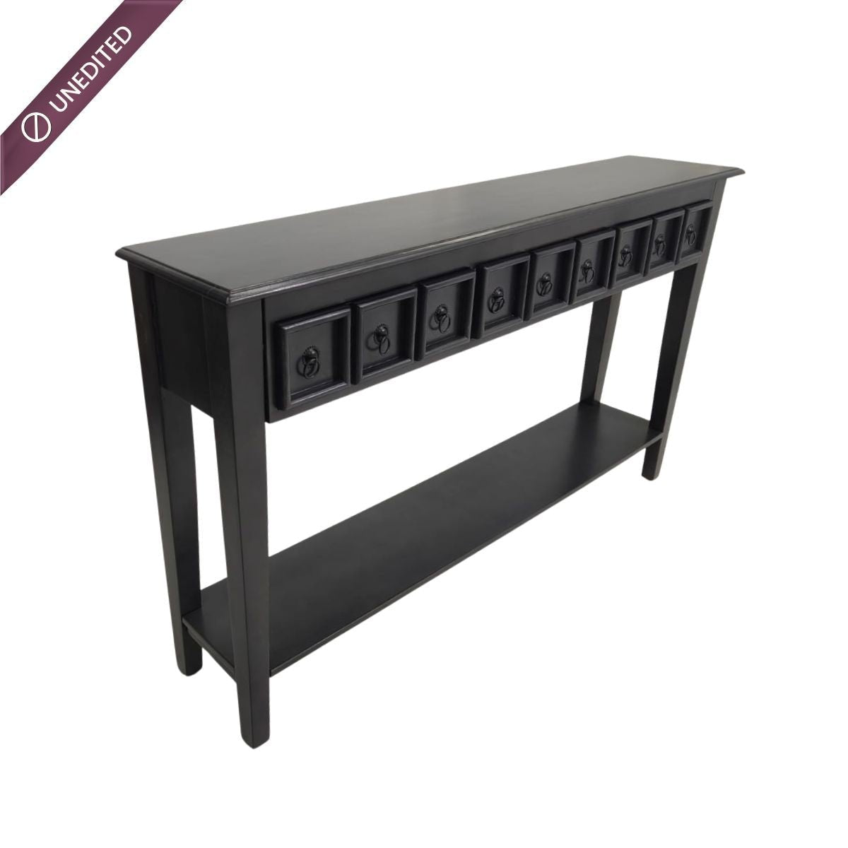 Ella Wooden Console Table_Noir Black - Console Tables - Gharaana