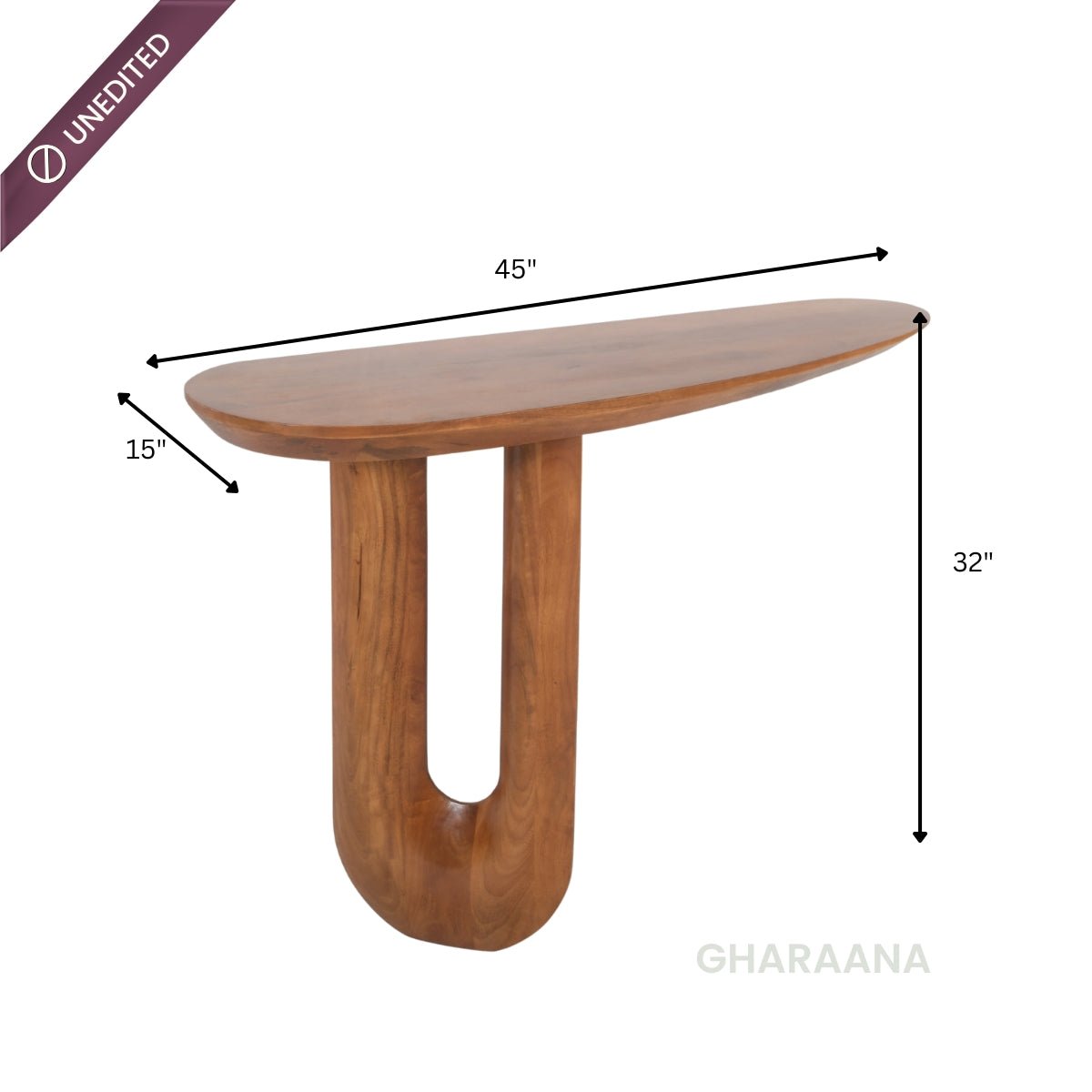 Avira Wooden Console Table - Console Tables - Gharaana