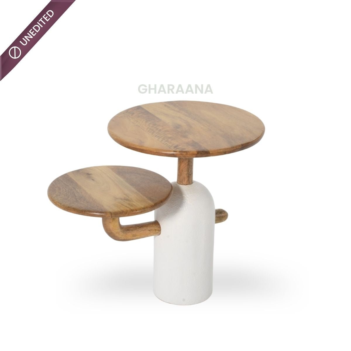 Aurum Wooden Side Table - Side Tables - Gharaana