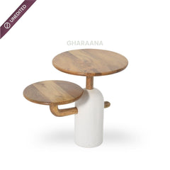 Aurum Wooden Side Table - Side Tables - Gharaana