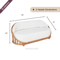 Sloan Plush Wooden Upholstered Sofa Set - Sofas - Gharaana