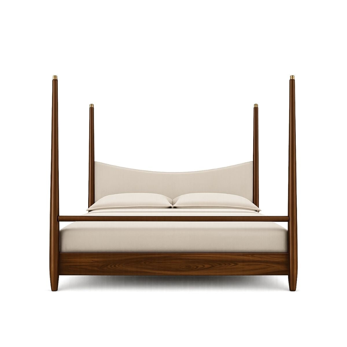 Japandi 100% Solid Wood Poster Bed - Beds - Gharaana