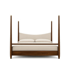 Japandi 100% Solid Wood Poster Bed - Beds - Gharaana