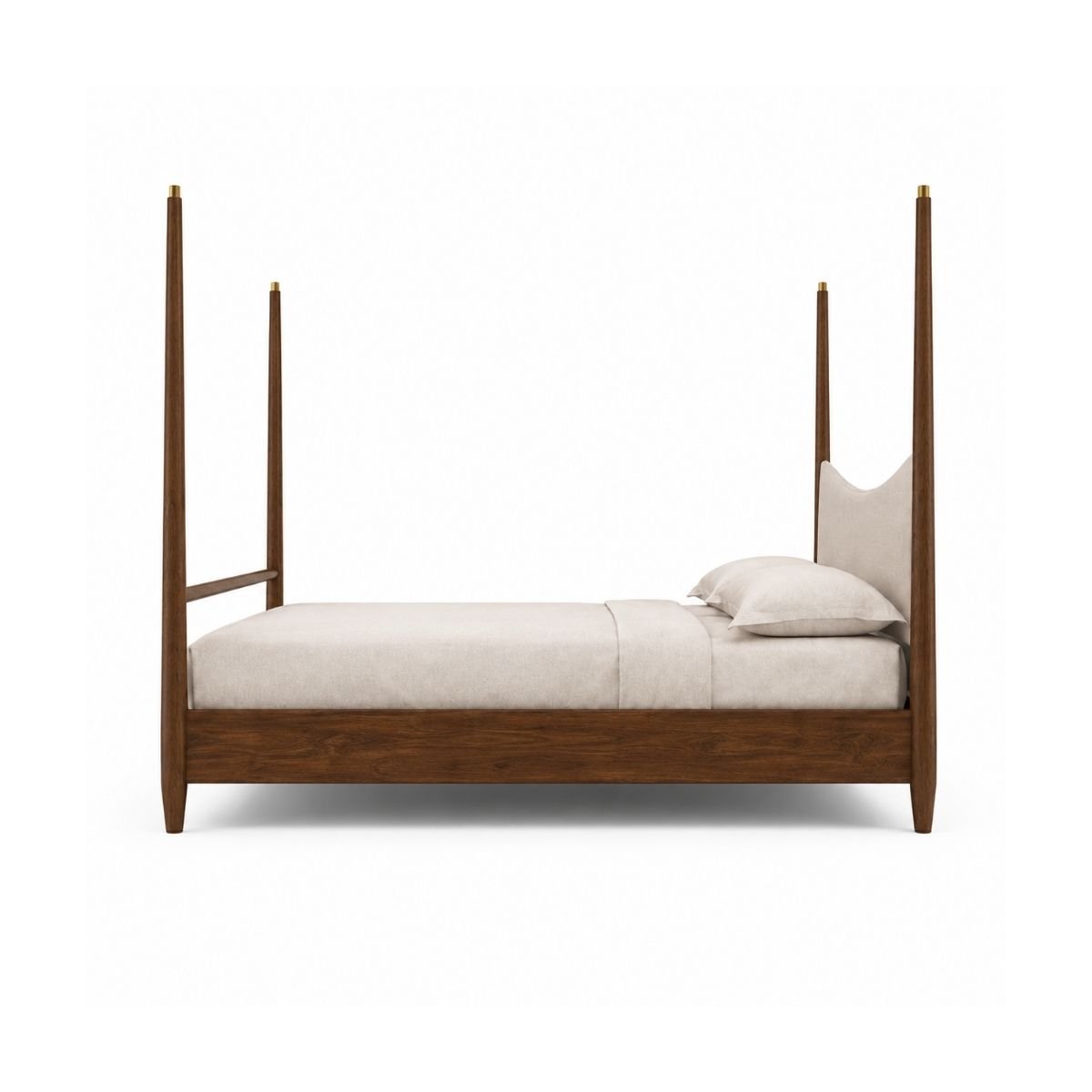 Japandi 100% Solid Wood Poster Bed - Beds - Gharaana