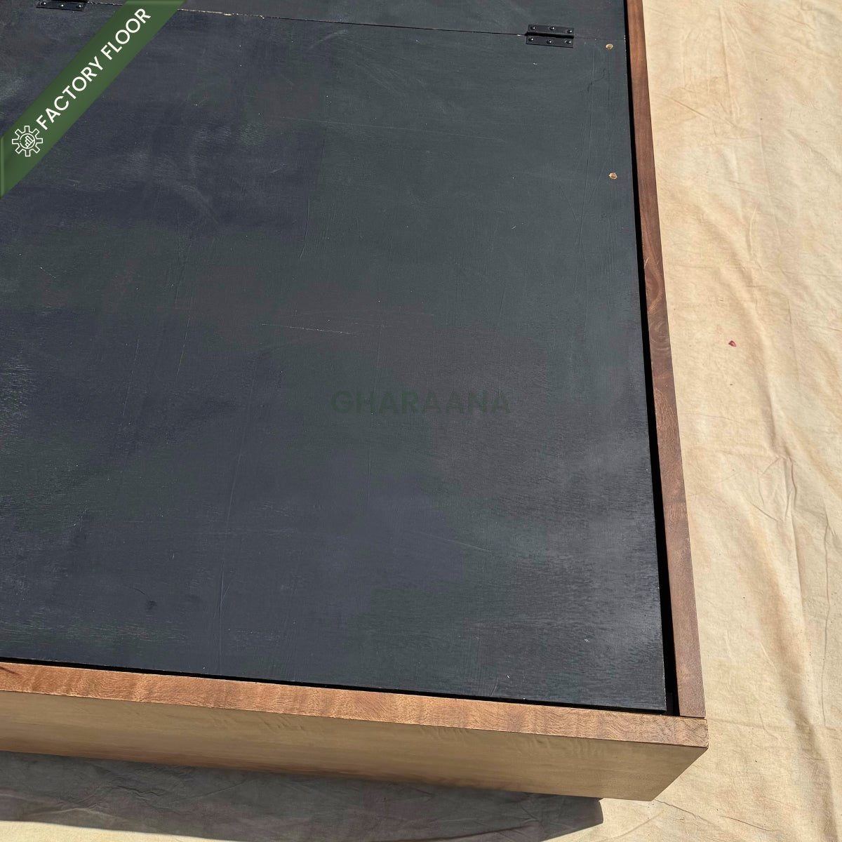 Aqua 100% Solid Wood Bed - Beds - Gharaana