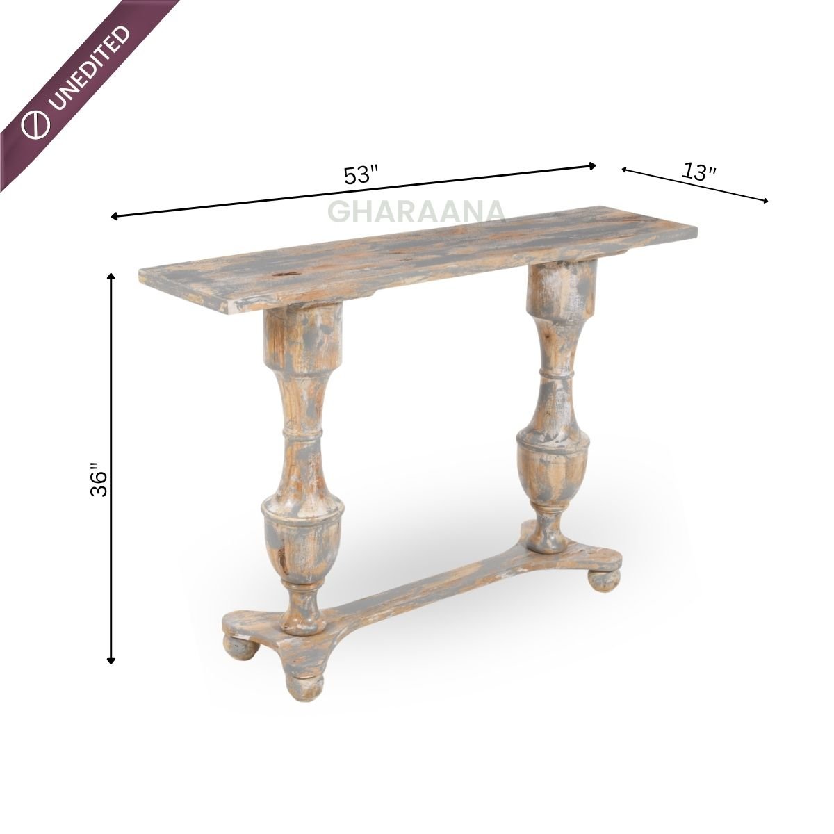 Ser Wooden Console Table - Console Tables - Gharaana