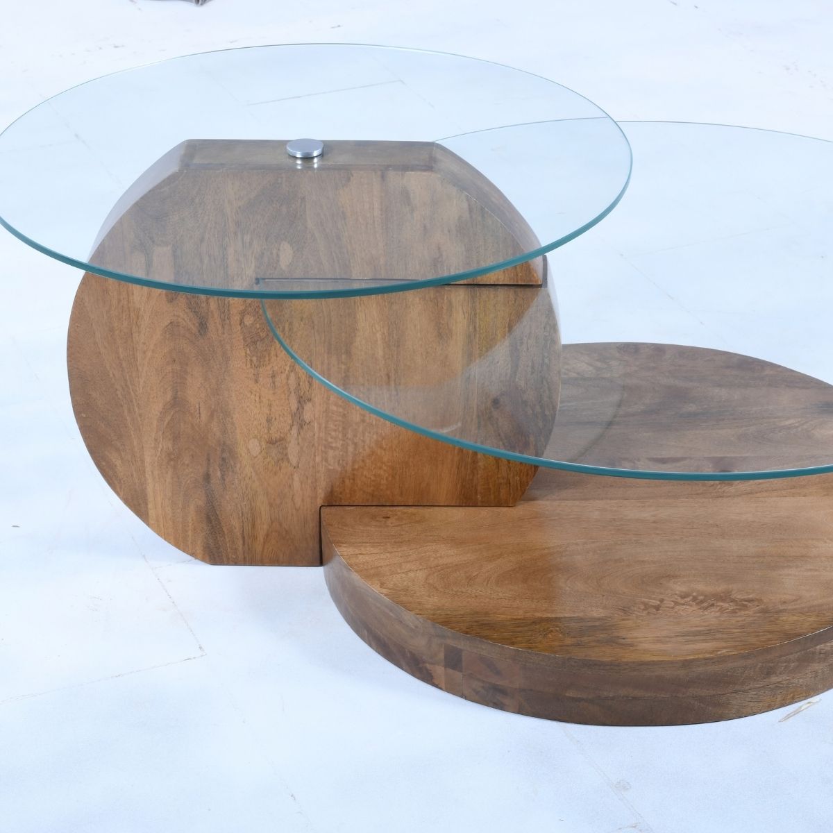 Bunch Glass Top Nesting Centre Table - Centre Tables - Gharaana
