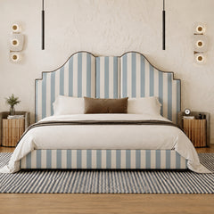 Archie 100% Solid Wood Upholstered Bed